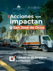 ECO5RD recolecta 192 toneladas de residuos en operativo de limpieza en San José de Ocoa