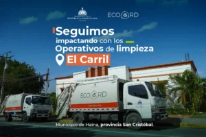 ECO5RD y Junta Distrital de El Carril inician jornada de limpieza en Haina, San Cristóbal