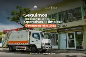 ECO5RD realiza operativo de limpieza en Palmarejo-Villa Linda, Los Alcarrizos